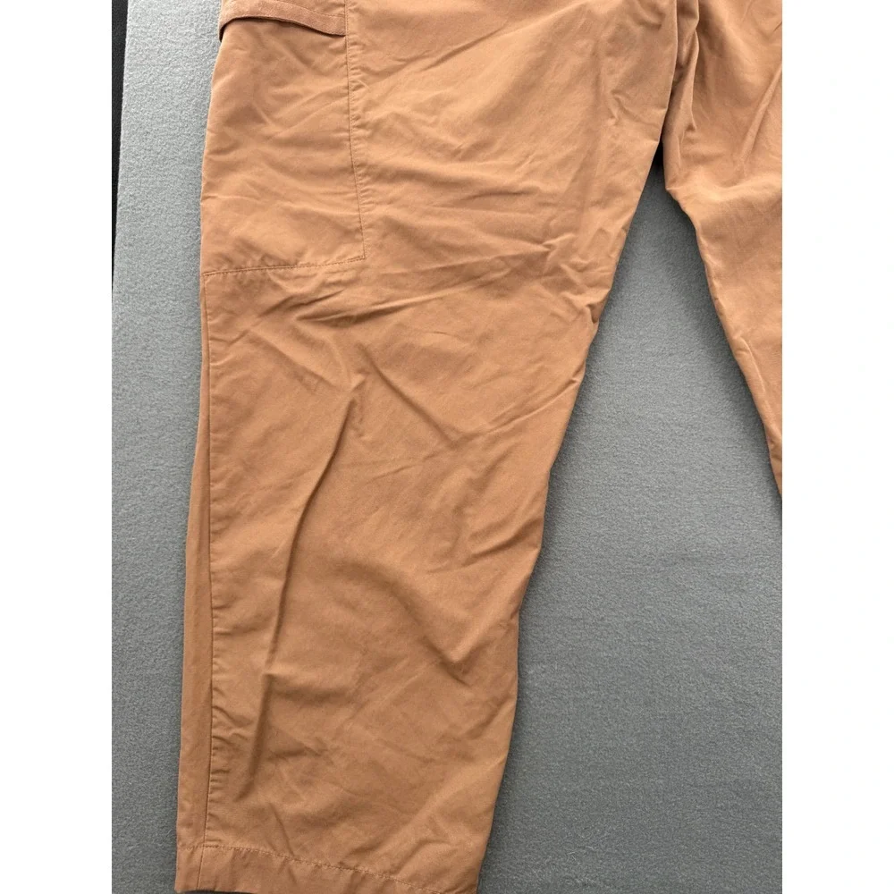 Jordan Cargo Pants Mens Large Tan Woven Drawstring Jumpman Logo Pockets Utility